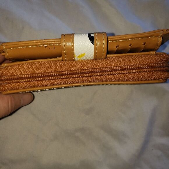 RIDALMODA White & Brown Designer-Inspired Compact Card Holder Wallet – Slim - Picture 4 of 6